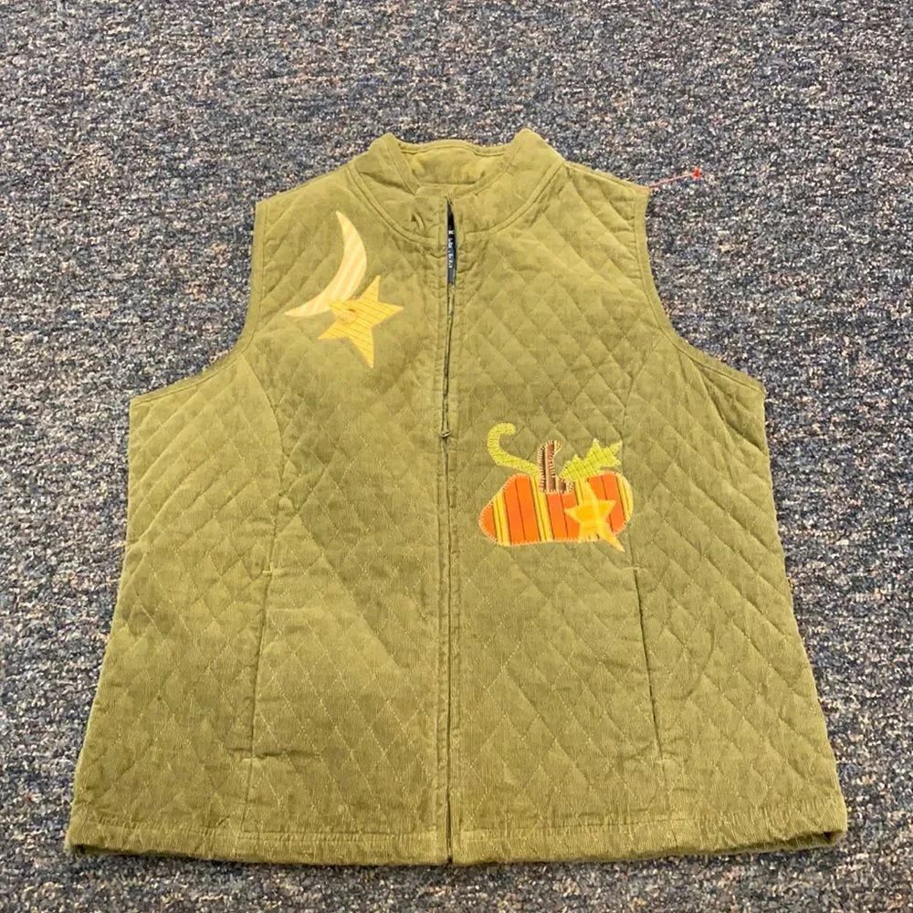 Basic Editions Green Quilted Vest sz. L